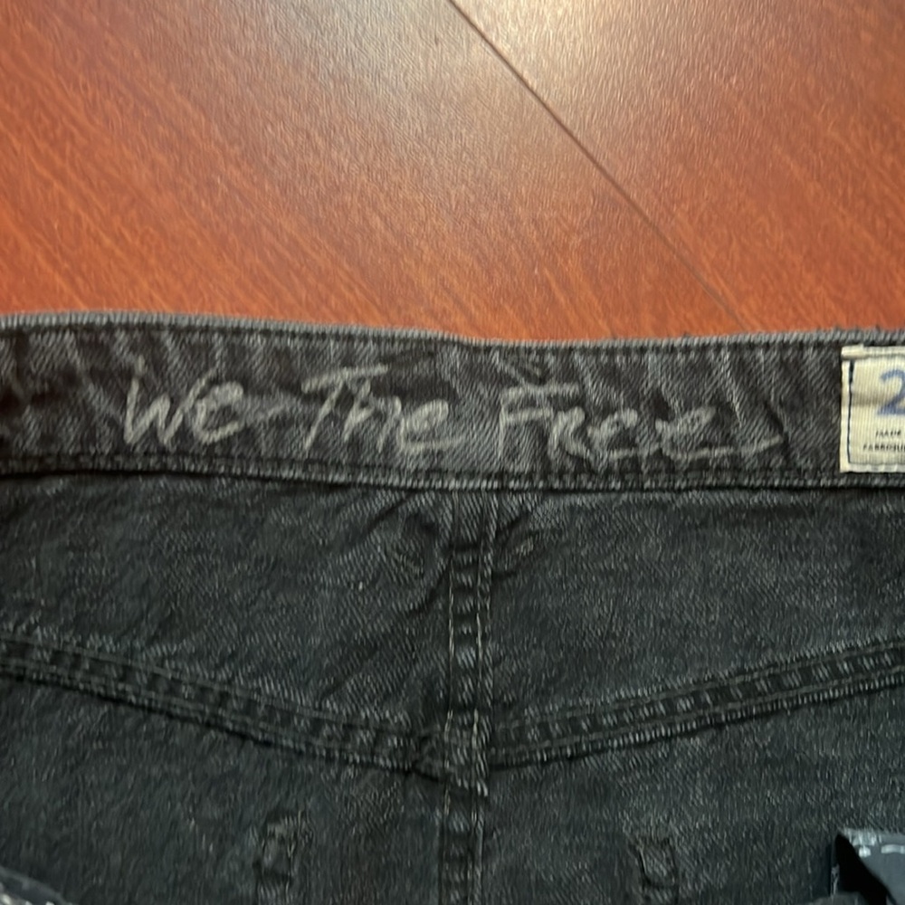 We the Free Gray Denim Maxi Skirt‎ with Frayed Hem size 27 - Picture 5 of 9